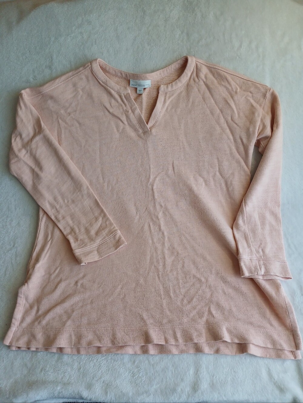 Luxurious Long Sleeve Top Size M Cotton